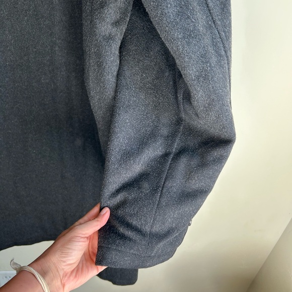 Vintage Lands' End 100% Wool Toggle Duffle Coat Men’s XLT Gray Thinsulate Hooded - Picture 11 of 15